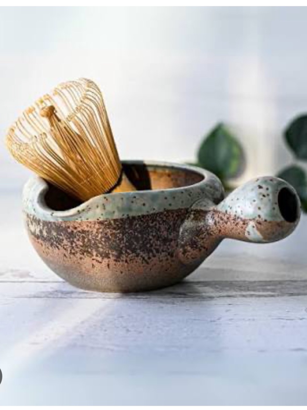 Matcha 🍵 earthy Handmade Ceramic mixing Pouring Bowl